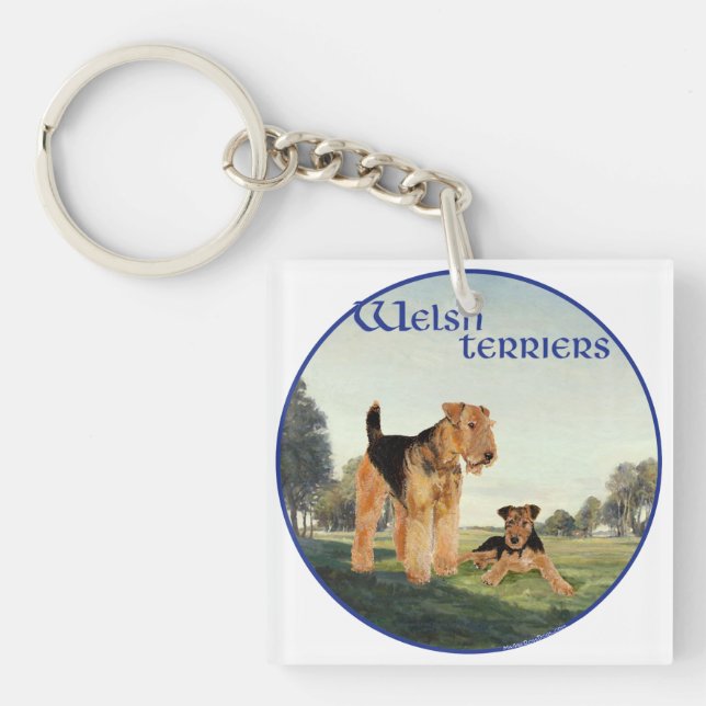 Welsh Terriers Key Ring (Front)