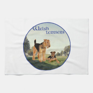 Welsh Terriers Tea Towel