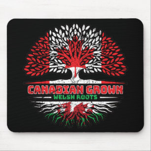 Welsh Wales Canadian Canada Tree Roots Flag Mouse Mat