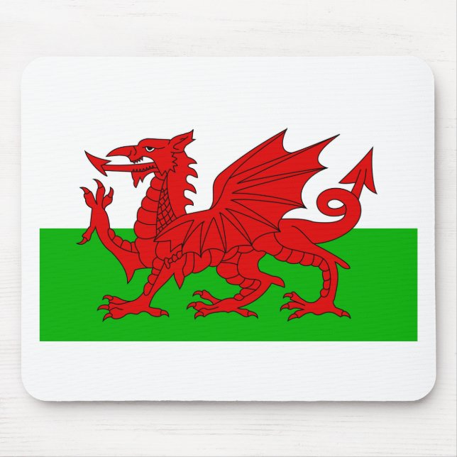 Welsh / Wales Flag - Cymru High Quality Image Mouse Mat (Front)