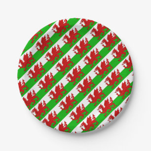 Welsh / Wales Flag - Cymru High Quality Image Paper Plate