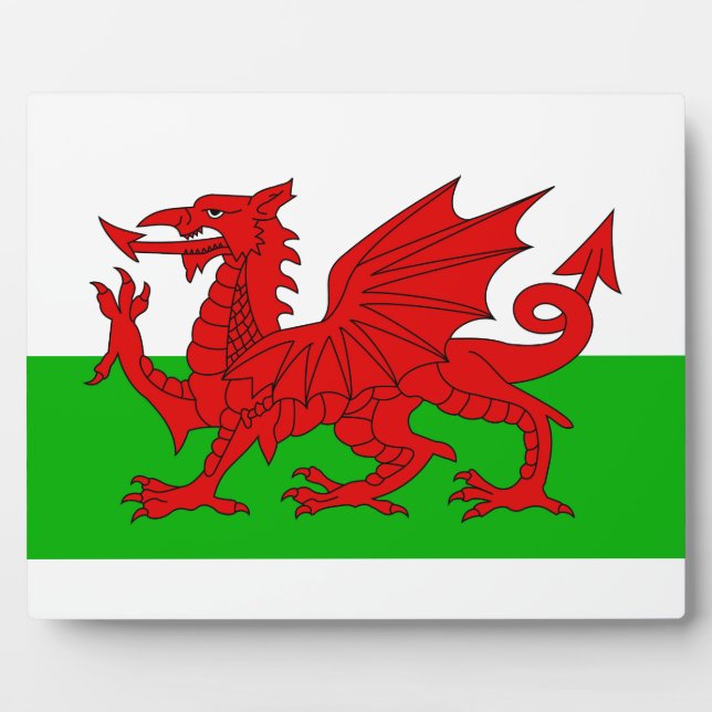 Welsh / Wales Flag - Cymru High Quality Image Plaque (Front)