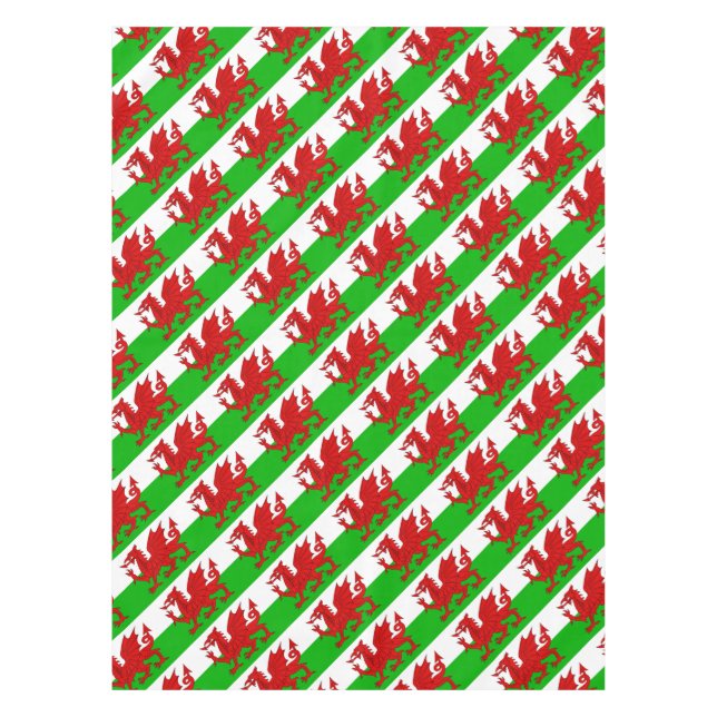 Welsh / Wales Flag - Cymru High Quality Image Tablecloth (Front)