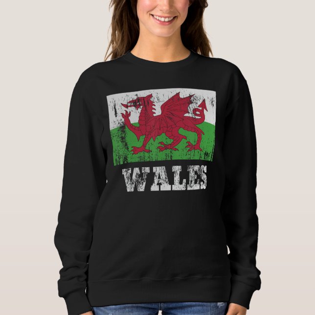 Welsh Wales Flag Pride Welsh Flag 1 Sweatshirt (Front)
