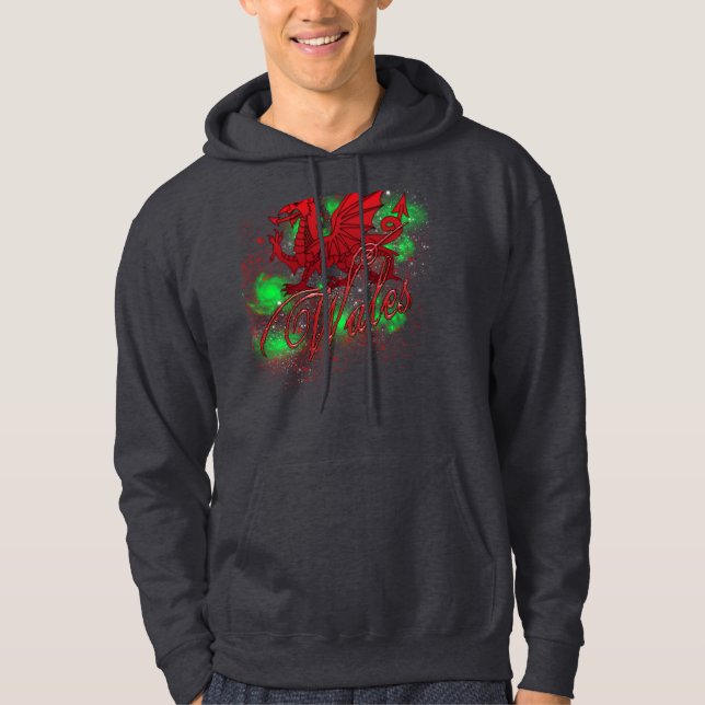 Welsh, Wales Hoodie, St. David's Day Hoodie (Front)