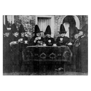 Welsh Witches Having Tea Crone Teatime   Cutting Board