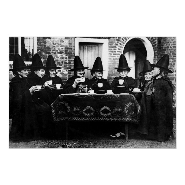 Welsh Witches Having Tea Crone Teatime   Poster (Front)