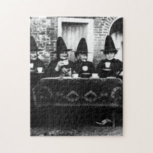 Welsh Witches - Tea Party Vintage Jigsaw Puzzle