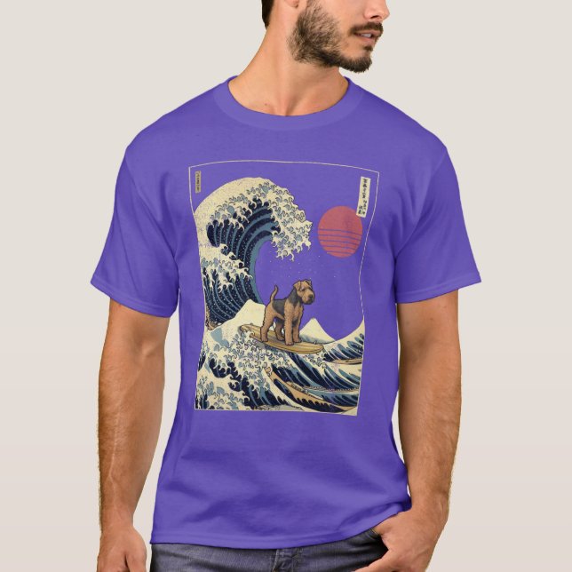 Welsherrier Kanagawa Japanese Surfing Wave vintage T-Shirt (Front)
