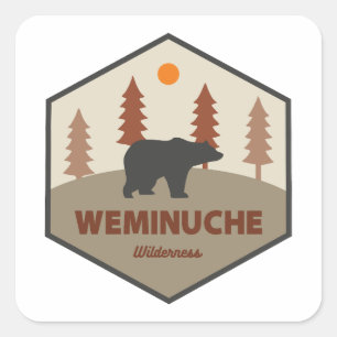 Weminuche Wilderness Colorado Bear Square Sticker