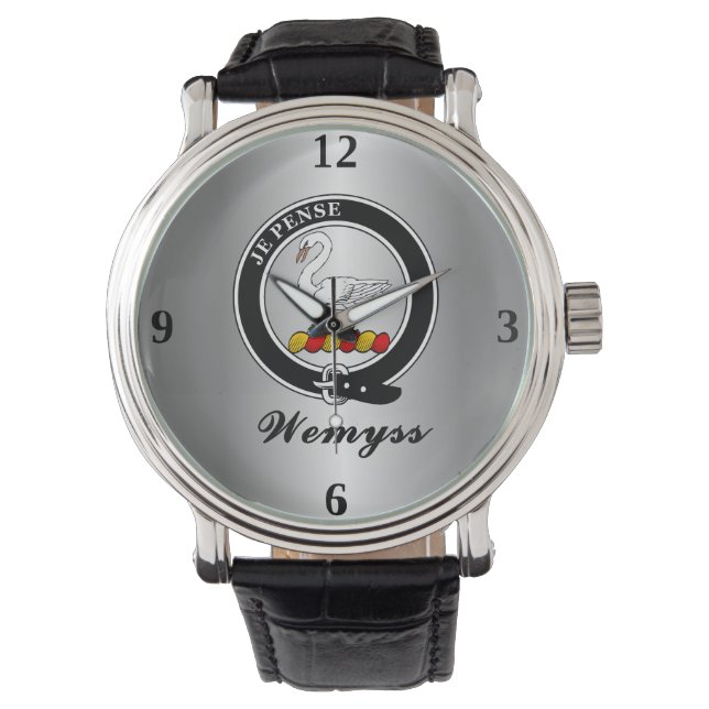 Wemyss Clan Badge Personalised Watch (Front)