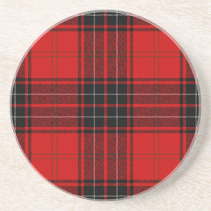 Wemyss tartan red black plaid coaster