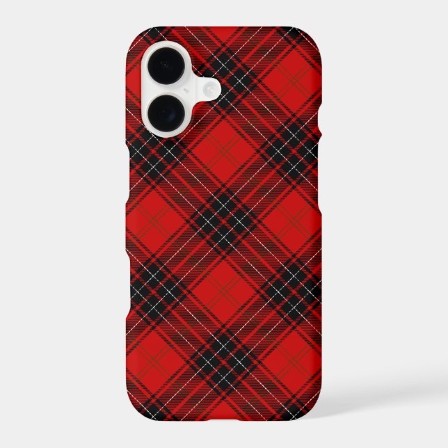 Wemyss tartan red black plaid iPhone case (Back)