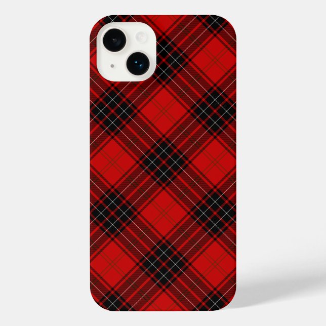 Wemyss tartan red black plaid iPhone case (Back)