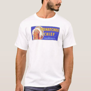 Wenatchee Chief - Vintage Fruit Crate Label T-Shirt