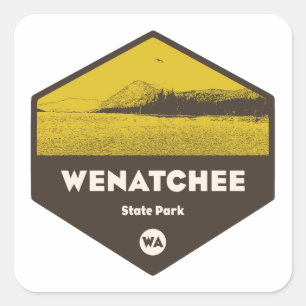 Wenatchee State Park Washington Square Sticker