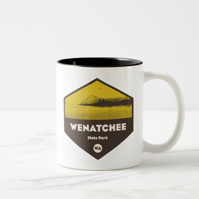 Wenatchee State Park Washington Two-Tone Coffee Mug (Right)