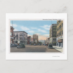 Wenatchee, WashingtonWenatchee Avenue Scene # Postcard