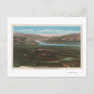 Wenatchee, WAView of Valley & Columbia River Postcard