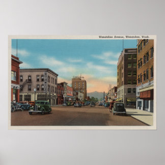 Wenatchee, WAView of Wenatchee Ave. Poster