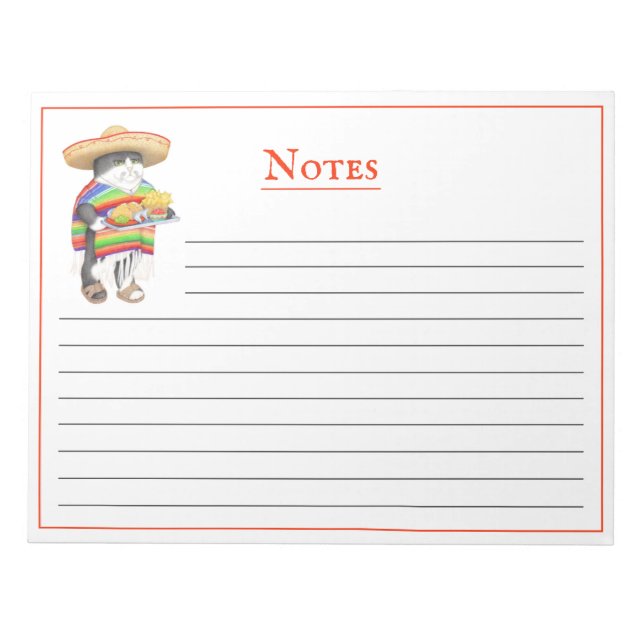 WENDELITO 11"x8.5" Notepad + Lines (Front)