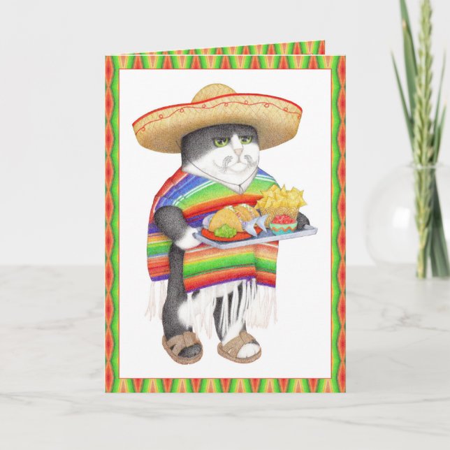 WENDELITO CAT Spanish Birthday Card (Front)