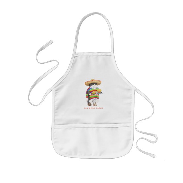 WENDELITO Eat More Tacos Kids' Apron (Front)