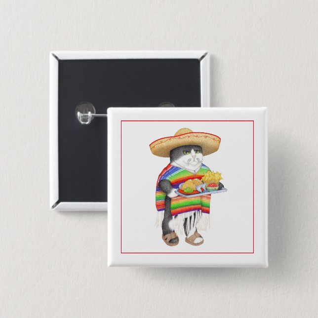 WENDELITO Square Button  (Front & Back)