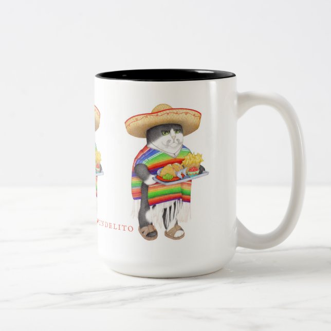 WENDELITO Tall Black Two-Tone Mug (Right)