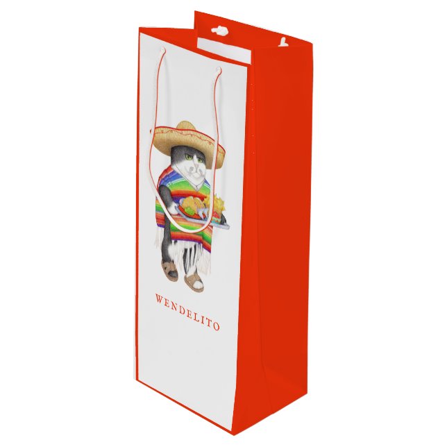 WENDELITO Wine Gift Bag (Front Angled)
