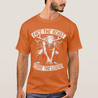 Wendigo Cryptid Facehe Beast Becomehe Legend retro T-Shirt