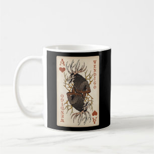 Wendigo Original Cryptid Playing Card Tarot Ace Of Coffee Mug