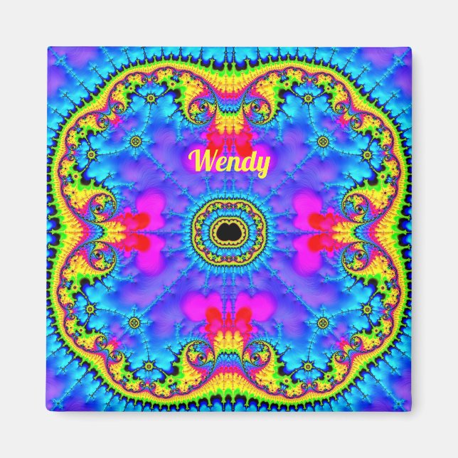 WENDY ~ 3D Fractal Design Fluoro Shades Magnet (Front)