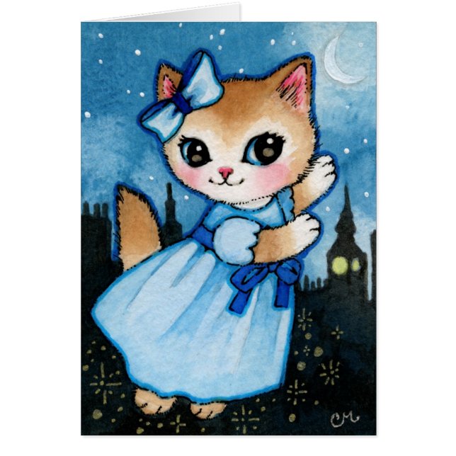 Wendy Cat Flying - Cute Peter Pan Kitty (Front)