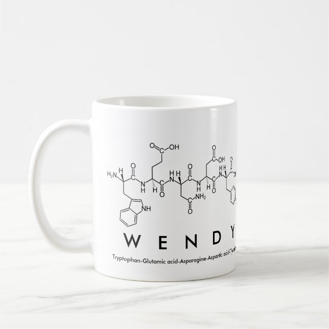 Wendy peptide name mug (Left)