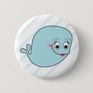 Wendy Whale 6 Cm Round Badge