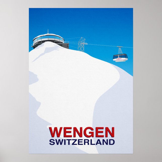 Wengen Ski Resort Switzerland Poster (Front)