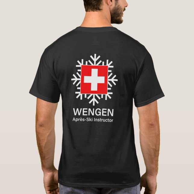 Wengen Swiss Apres-Ski Instructor T-Shirt (Back)