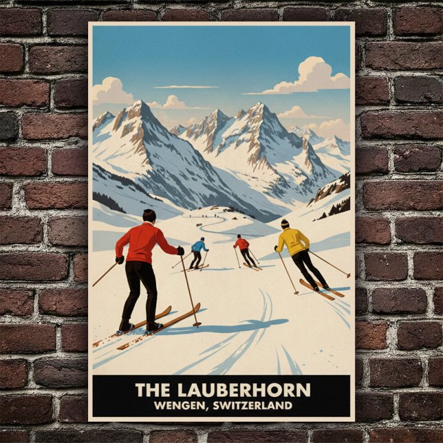 Wengen, Switzerland: 1960s Vintage Travel Poster (Creator Uploaded)