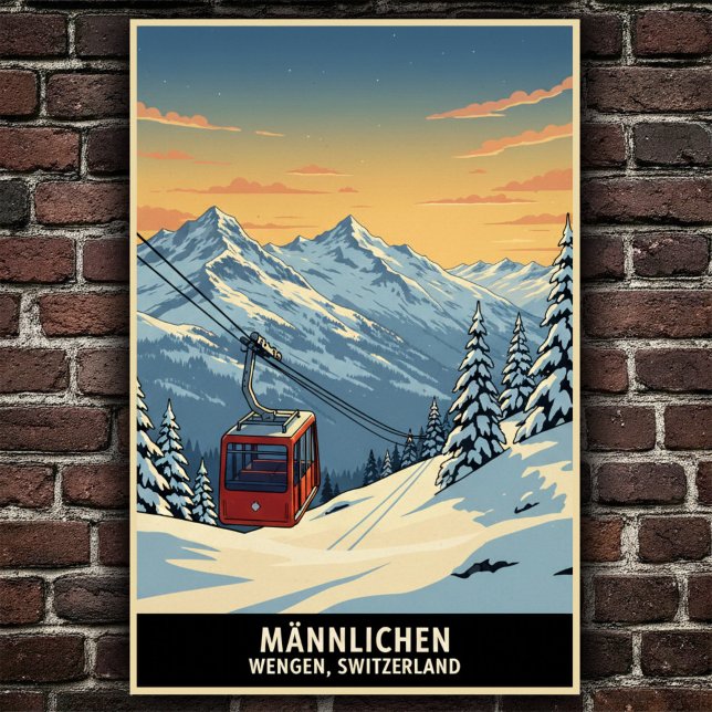 Wengen, Switzerland: 1960s Vintage Travel Poster (Creator Uploaded)