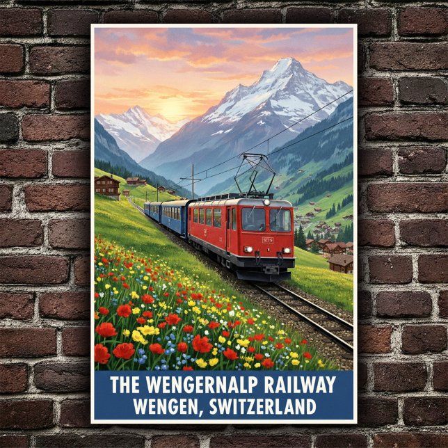 Wengen, Switzerland: 1960s Vintage Travel Poster (Creator Uploaded)