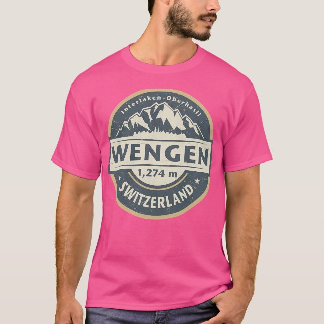 Wengen Switzerland Active T-Shirt (Front)