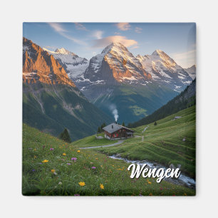 Wengen Switzerland Travel Magnet
