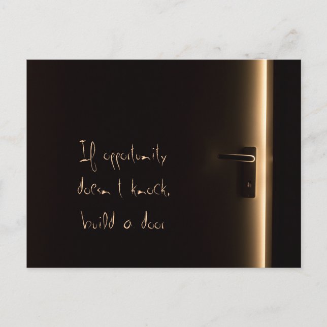 Wenn Gelegenheit nicht klopft Postcard (Front)