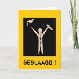 Wenskaart geslaagd card