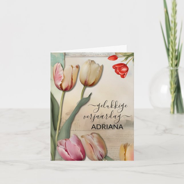 wenskaart voor gelukkige verjaardag birthday card (Front)