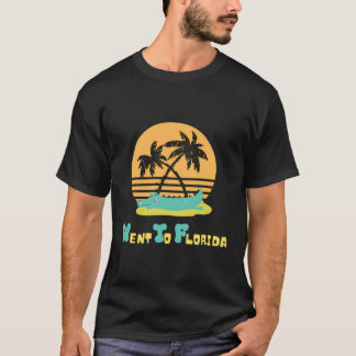 Went To Florida Palm Trees Funny Gator Sleeping Gr T-Shirt