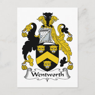 Wentworth Family Crest Postcard