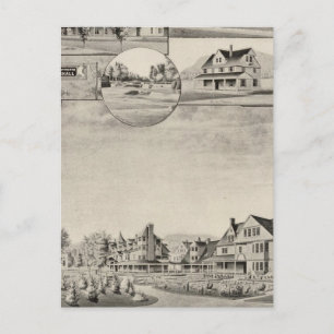 Wentworth Hall, Cottages Postcard