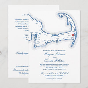 Wequassett Resort All-in-One QR code RSVP Wedding Invitation
